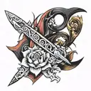 scissors tattoo design idea