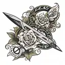 scissors tattoo design idea