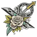 scissors tattoo design idea