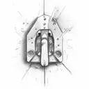 glock outline tattoo design idea