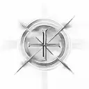 AMDG symbol and cross that would go across the chest with some kind of tribal extensions that run down the arms. tattoo design idea