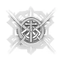 AMDG symbol and cross that would go across the chest with some kind of tribal extensions that run down the arms. tattoo design idea