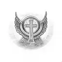 Jesuit AMDG symbol and cross that would go across the chest and look like wings. some element of truth too tattoo design idea