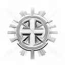 Jesuit AMDG symbol and cross that would go across the chest with some kind of tribal extensions that run down the arms. tattoo design idea