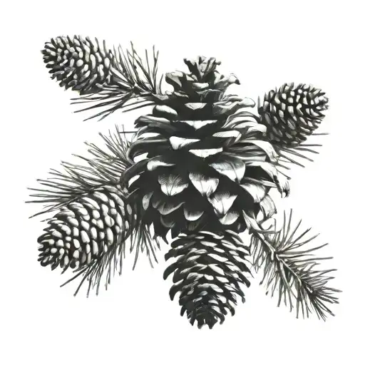 pinecone tattoo design idea