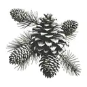 pinecone tattoo design idea