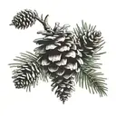 pinecone tattoo design idea