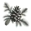 pinecone tattoo design idea