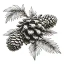 pinecone tattoo design idea
