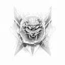 danger power writen  tattoo design idea