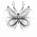 A butterfly made of delicate smoke trails, symbolizing the ephemeral nature of creativity tattoo design idea