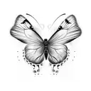 A butterfly made of delicate smoke trails, symbolizing the ephemeral nature of creativity tattoo design idea