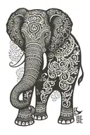 elephant good luck tattoo design idea