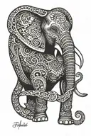 elephant good luck tattoo design idea