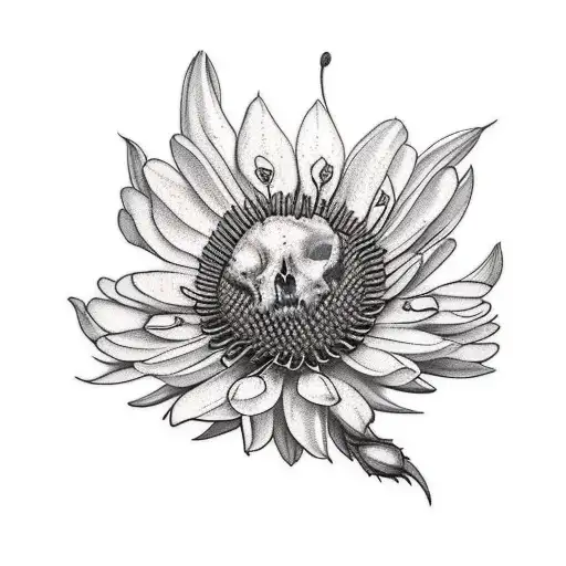 wildflowers tattoo design idea