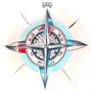 Compass tattoo design idea