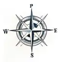 Compass tattoo design idea