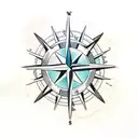 Compass tattoo design idea