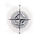 Compass tattoo design idea