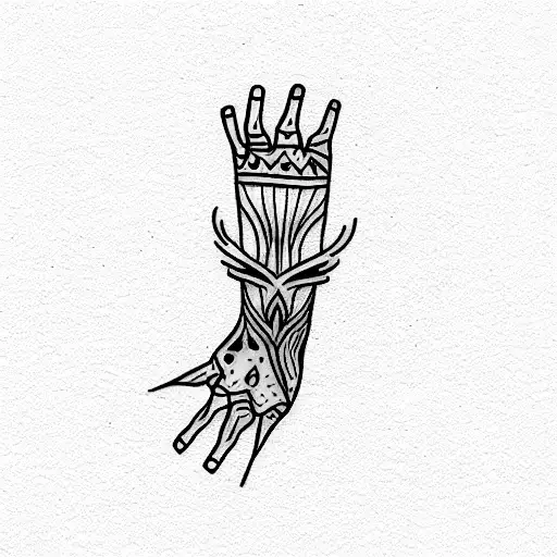 fine line sleeve tattoo design idea