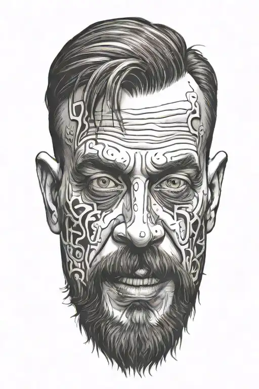 life is a simulation theory puppet master tattoo design idea