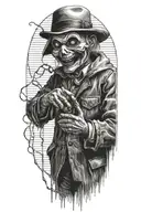 puppet master pulling strings tattoo design idea