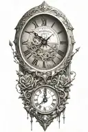 breaking free from reality, simulation theory clock  tattoo design idea