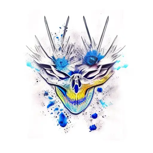 black and blue spine tattoo tattoo design idea