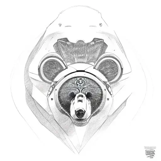 bear paw, motorcycle, god, native american tattoo design idea