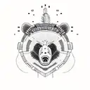 bear paw, motorcycle, native american tattoo design idea