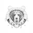 bear paw, motorcycle, native american tattoo design idea