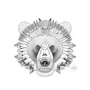 bear paw, motorcycle, native american tattoo design idea