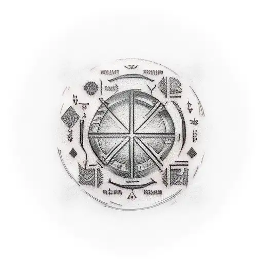 Make a circle with runic script on 09.11.19 tattoo design idea