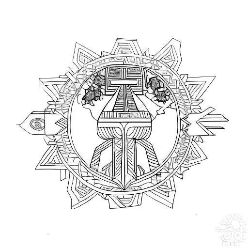 conceptual drawing representing tainos, african and european origins. emphasizing my island dominican republic and saint tattoo design idea