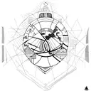 conceptual drawing representing tainos, african and european origins. emphasizing my island dominican republic and saint tattoo design idea