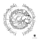 conceptual drawing representing tainos, african and european origins. emphasizing my island dominican republic and saint tattoo design idea