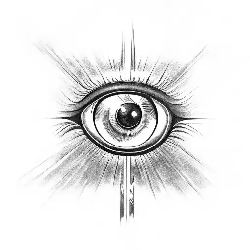 eye of Sauron without a pupil but a 9 tattoo design idea