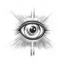 eye of Sauron without a pupil but a 9 tattoo design idea