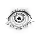 eye of Sauron without a pupil but a 9 tattoo design idea