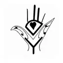 Phoenix,hamsa hand, moon,unconditional love,star  tattoo design idea