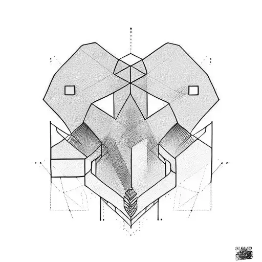 3 friends minimalist geometric tattoo tattoo design idea