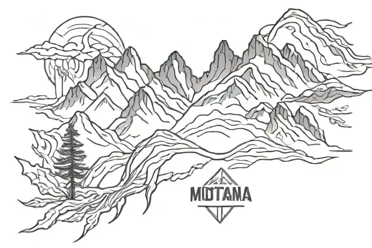 glacier montana arm tattoo tattoo design idea