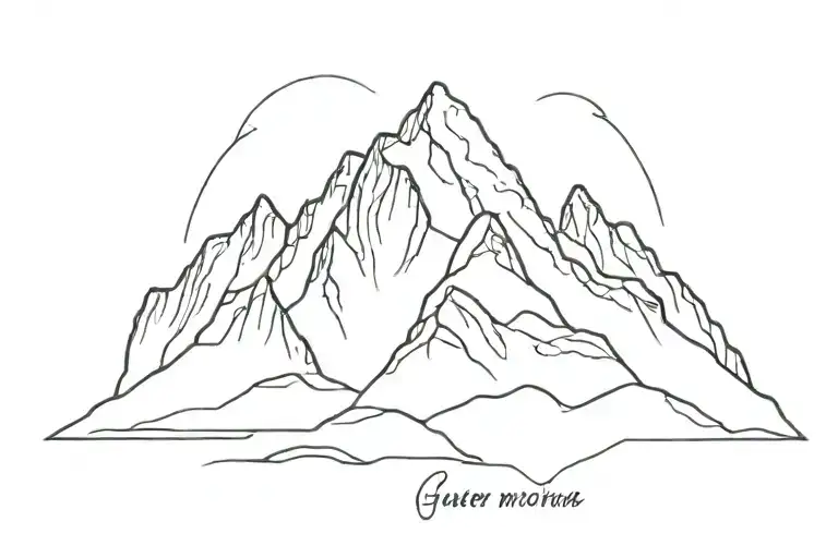 glacier montana mountain tattoo design idea
