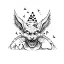 beerus with pizza small size tattoo design idea