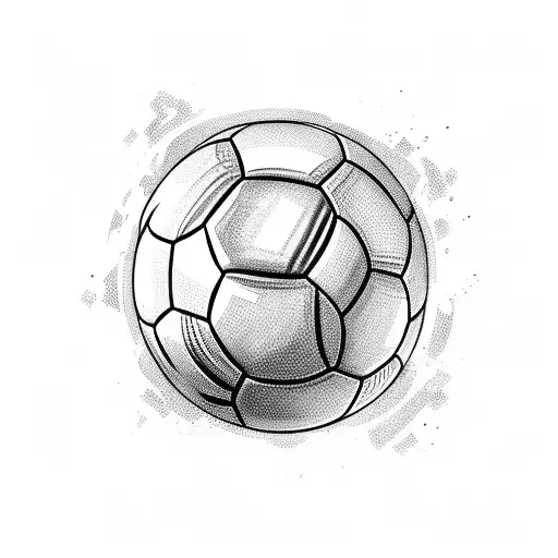 A sketch of a soccer player welding tattoo design idea