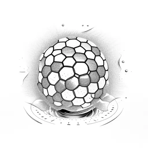 A welder's torch melting a soccer ball into a delicious meal tattoo design idea
