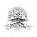 tree breaking pot with roots crawling down arm with cross tattoo design idea