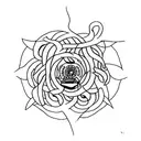 tattoo design  ideas based on the quote by Alan watts: " if the meaning of things were simply in ends, composers would   tattoo design idea