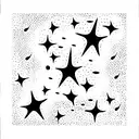 222 with rain droplets, stars and clouds  tattoo design idea