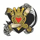 claddagh ring design tattoo design idea